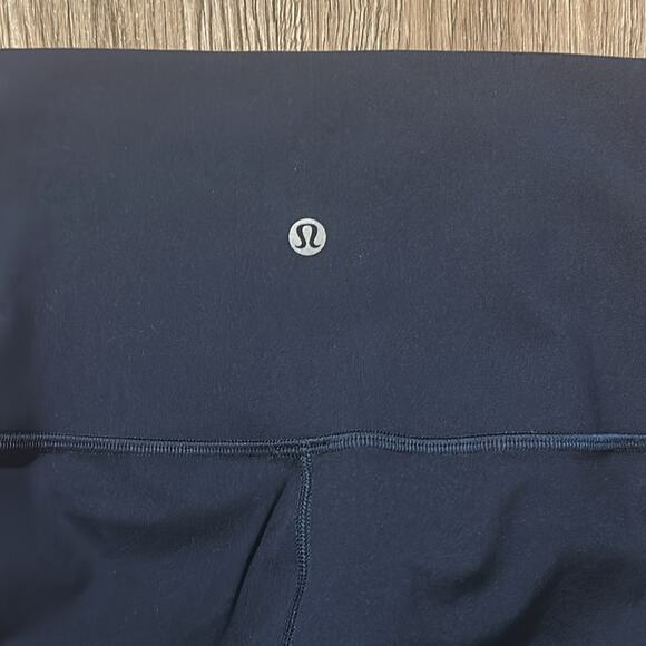 Lululemon Wunder Under Scallop High Rise 23” Crop Leggings True Navy Size 4 - Picture 6 of 7